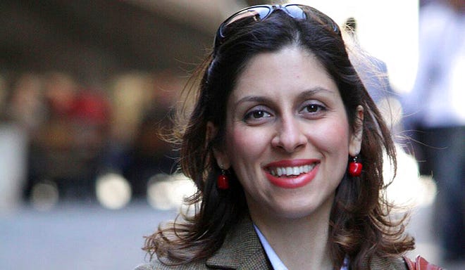 FILE - This undated file family photo, shows British-Iranian woman Nazanin Zaghari-Ratcliffe. On Sunday, May 2, 2021, Iranian state TV quoted an anonymous official that deals have been reached to release prisoners with Western ties held in Iran. The official said a deal made between the U.S. and Tehran will see a prisoner swap in exchange for the release of $7 billion in frozen Iranian funds. State TV also quoted the official saying a deal had been reached for the United Kingdom to pay 400 million pounds to see the release of Zaghari-Ratcliffe. (Nazanin Zaghari-Ratcliffe via AP, File)