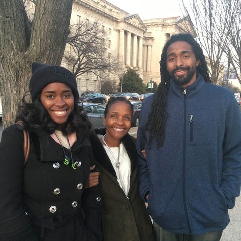 Kristin with her children, Lonnie Paul and Mary El