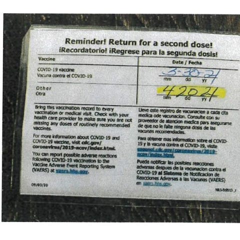 One of the fraudulent cards.