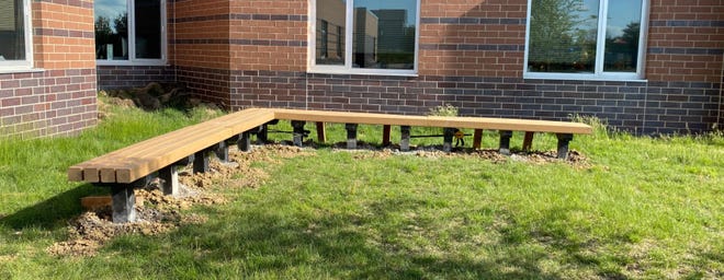 Shuler Elementary School received $2,000 to purchase benches made out of recycled plastic bags courtesy of the Build with Bags grant program.