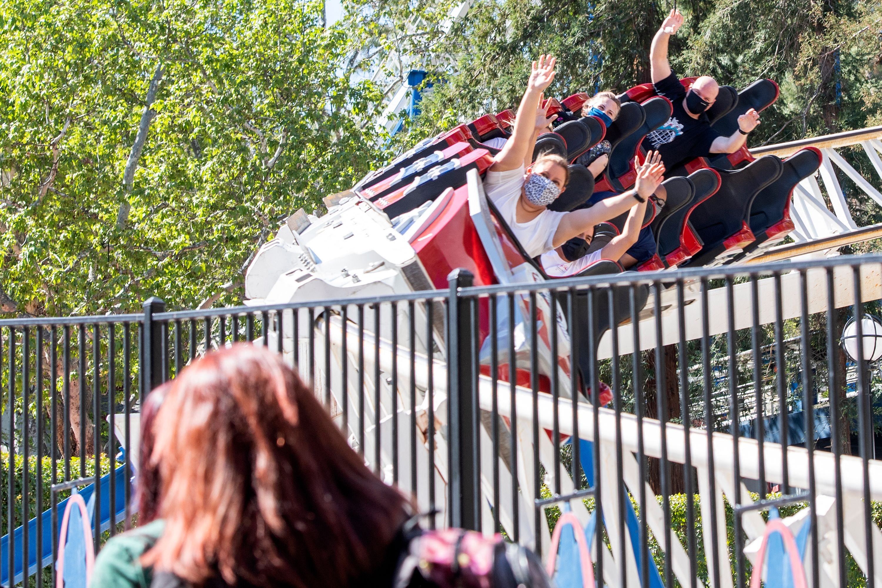 There are over 100 rides and activities to sink your teeth into at Six Flags America in Maryland.