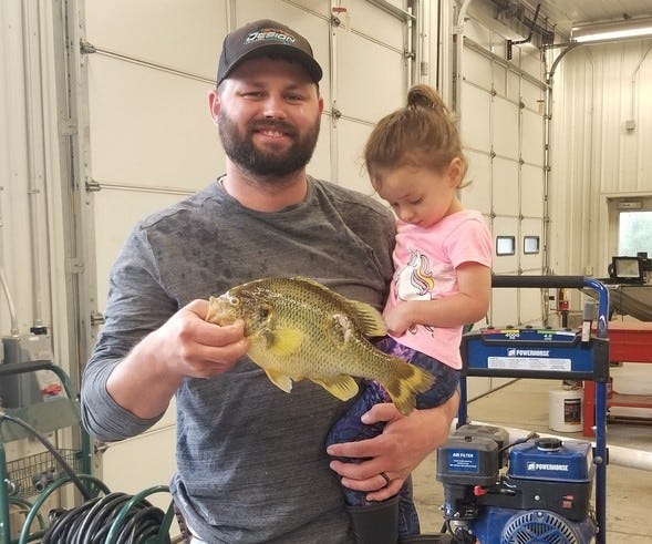 Alex Phillips, of Ash Grove, is the fifth state record holder of 2021 after shooting a 2-pound, 1-ounce redear sunfish April 28, 2021, from Table Rock Lake.