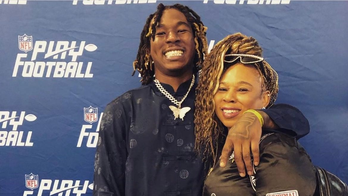 Jamaal Williams and his mom Nicolle Thompson-Williams.