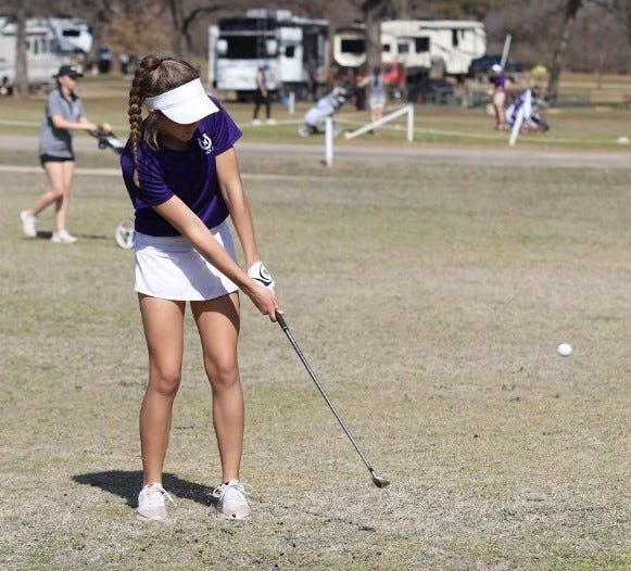 Mason High School freshman Avery Burns and the Cowgirls will compete in the Class 2A state golf tournament on Monday and Tuesday. Burns finished second at regionals and helped Mason take the runnerup spot as a team.