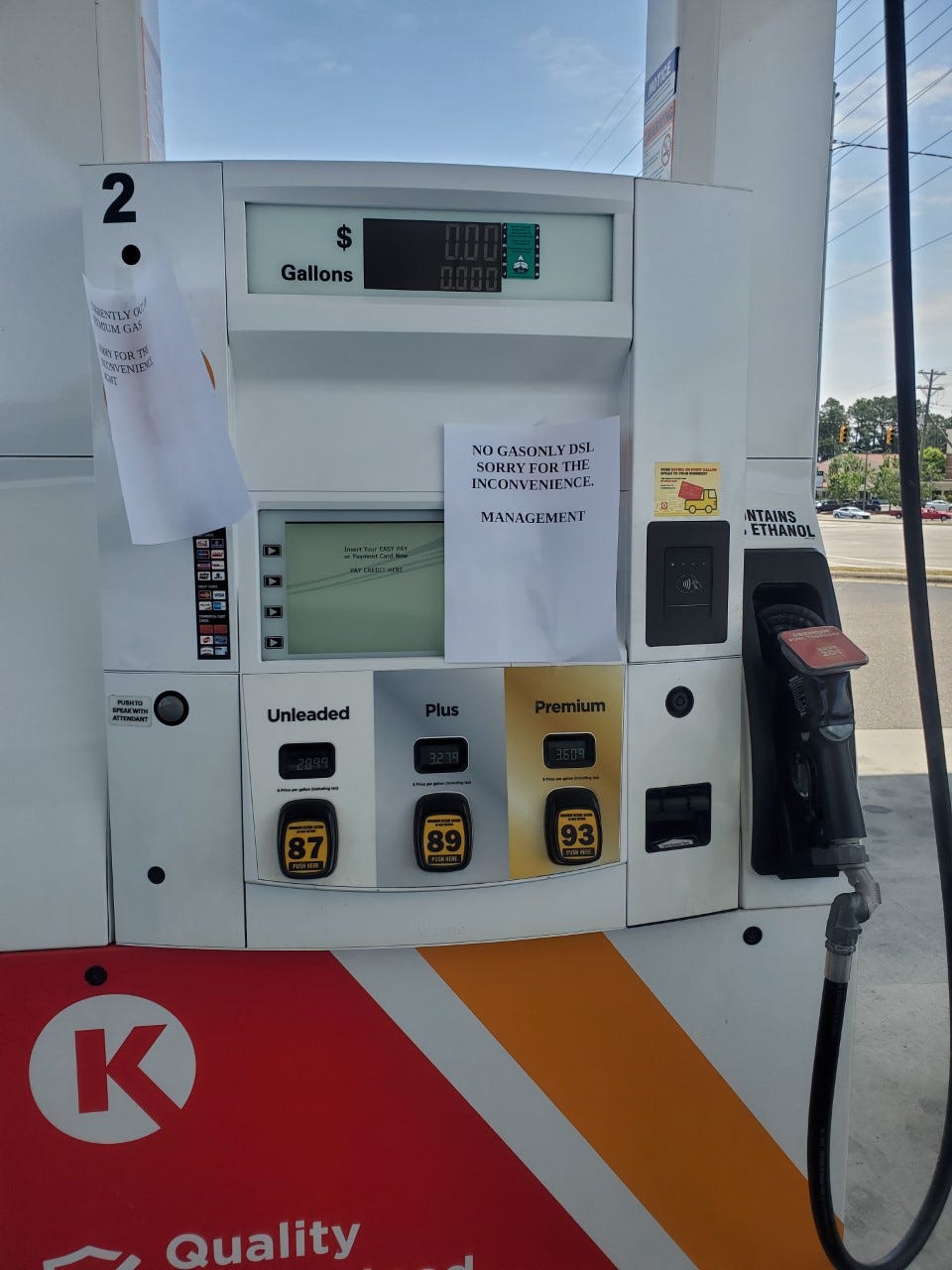 North Carolina gas shortages Fayetteville facing fuel supply outages