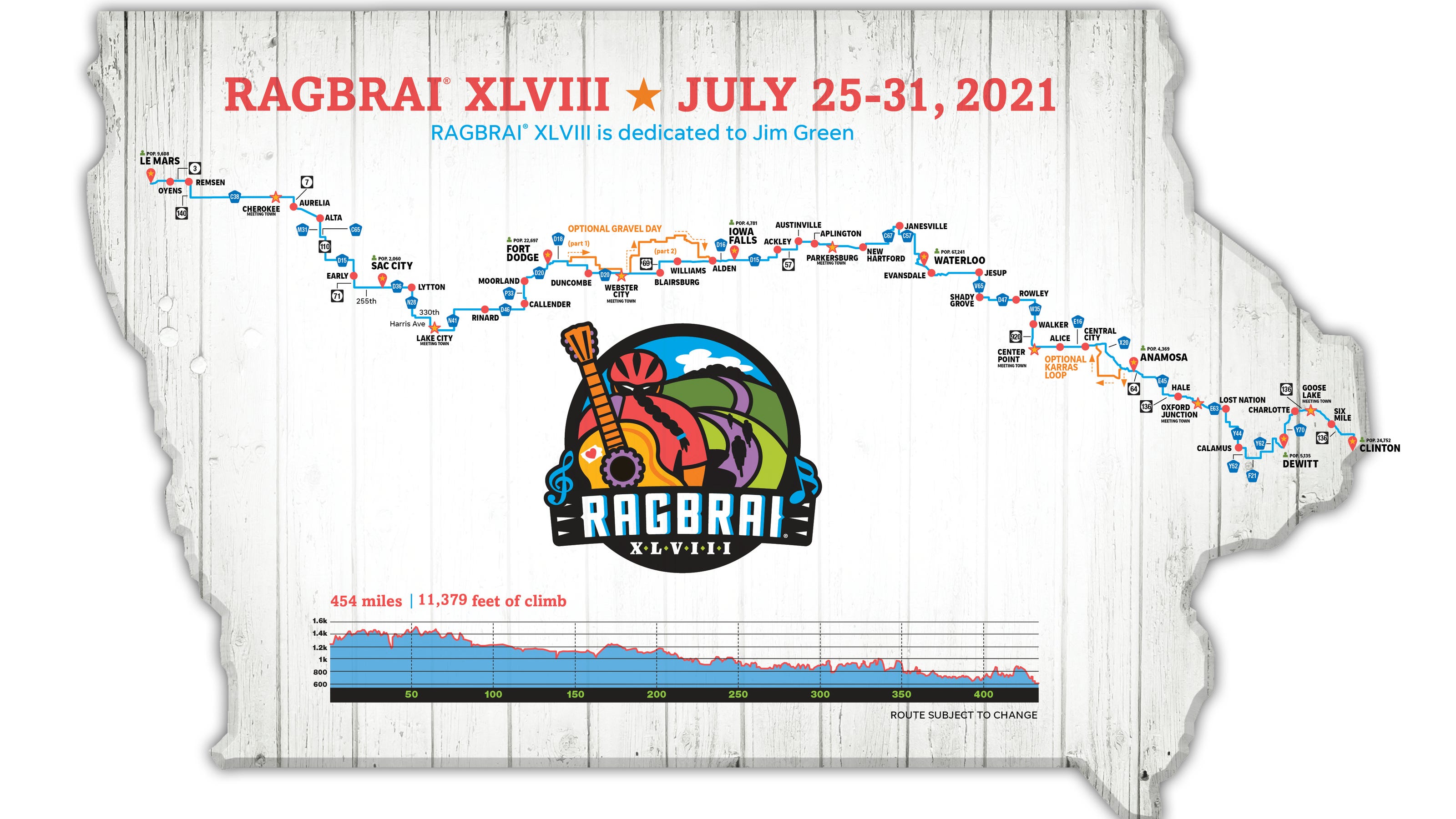 Ragbrai 2021 Overnight And Pass Through Towns Concerts Route Maps Ragbrai 2022 Ames Map