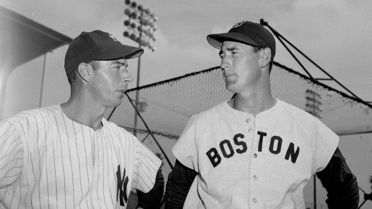 Joe DiMaggio (left) and Ted Williams accomplished feats during the 1941 season that may never be topped.