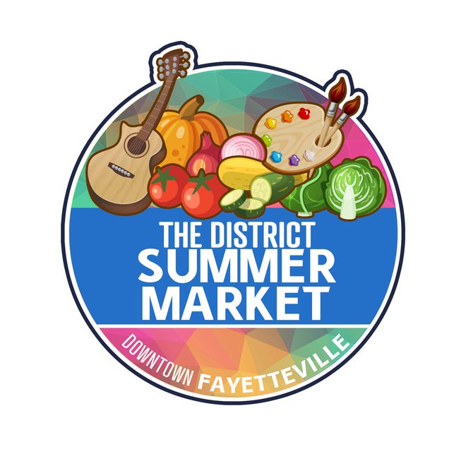 The District Summer Market will be held in downtown Fayetteville from June through August.