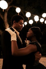 Aaron Pierre as Caesar and Thuso Mbedu as Cora on "The Underground Railroad."