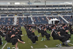 Students graduate at the UNR Spring 2021 Commencement on May 13, 2021.
