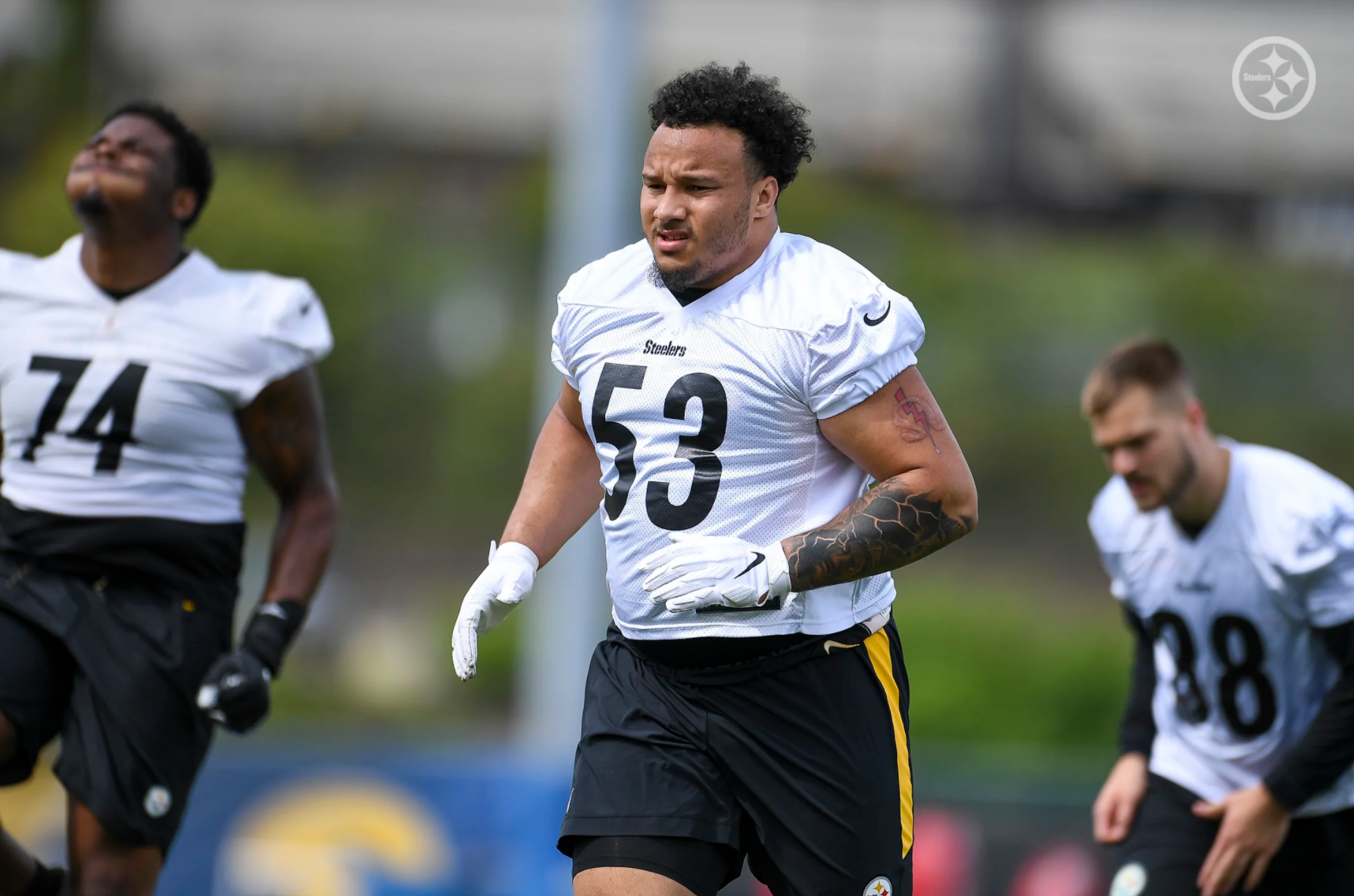 Peoria native Kendrick Green competes in Pittsburgh Steelers rookie minicamp on Sunday, May 16, 2021, in Pittsburgh.