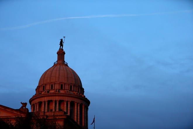 The Oklahoma state Capitol in Oklahoma City, Friday, April 5, 2013.