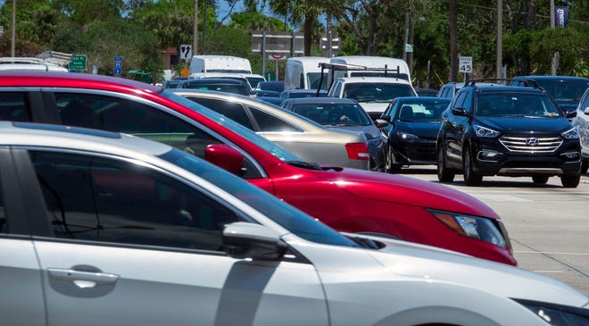 Forest Hill Boulevard and Jog Road Wednesday, May 5, 2021. The intersection saw the most crashes during 2020.