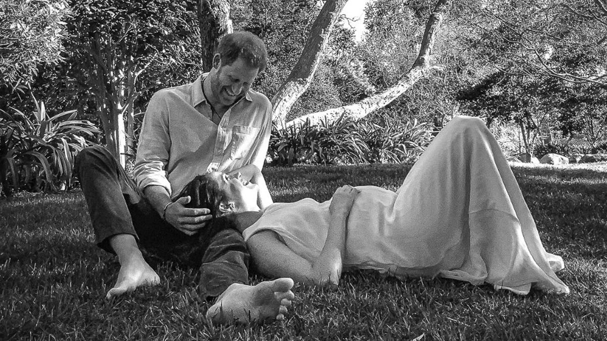 Prince Harry and Duchess Meghan of Sussex in picture released in March for announcement they are expecting a new baby, a girl, in the summer of 2021.