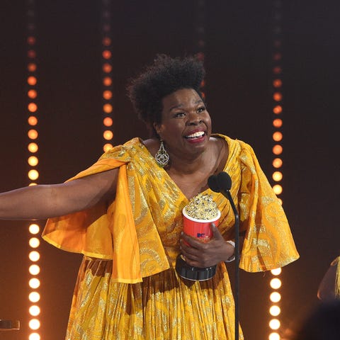 Leslie Jones accepts the Best Comedic Performance 