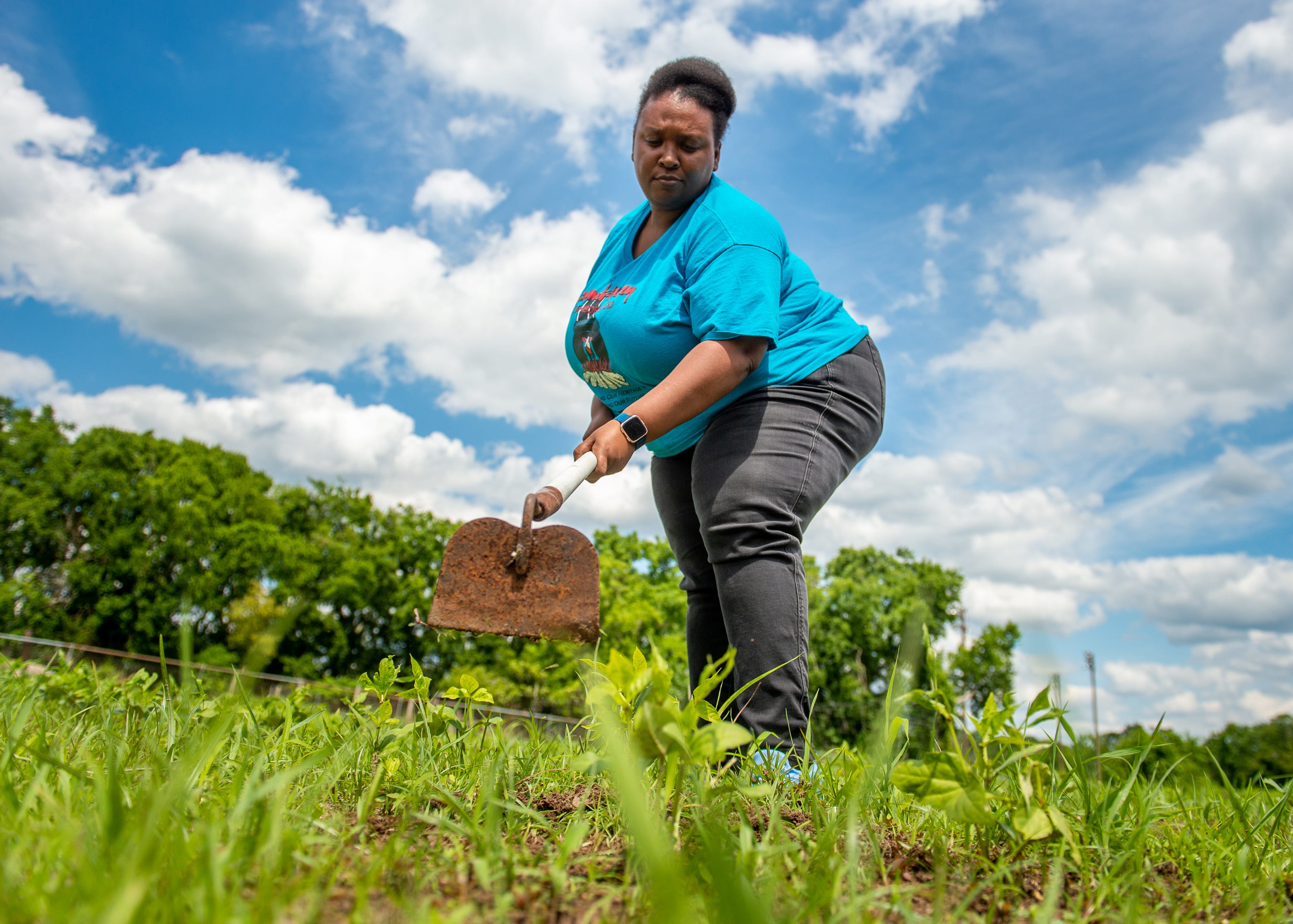 Tina Bingham - McComb-Veazey Homegrowers Community Garden. Friday, May 14, 2021.