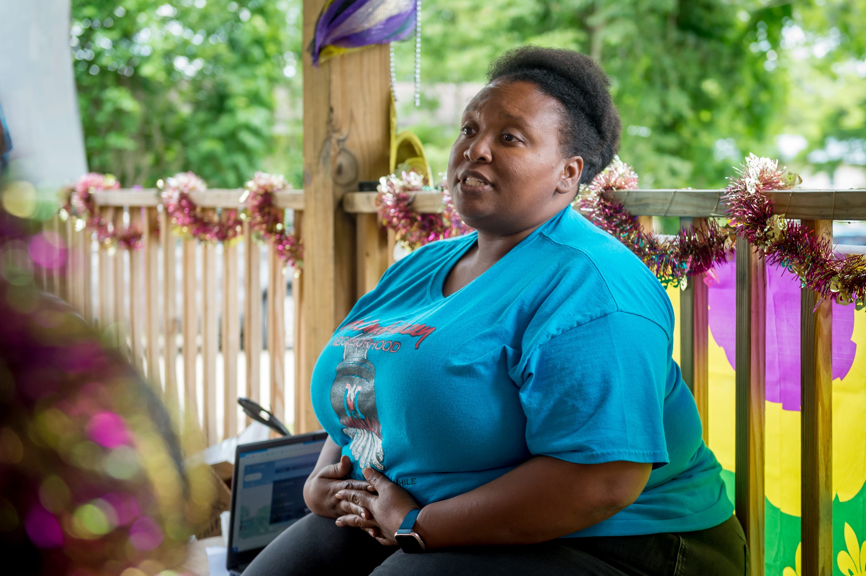 Tina Bingham - McComb-Veazey Homegrowers Community Garden. Friday, May 14, 2021.