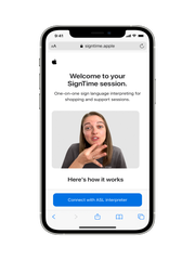 La nouvelle fonctionnalité SignTime d'Apple offre aux utilisateurs malentendants un meilleur accès à AppleCare et à d'autres services clients de détail utilisant la langue des signes.