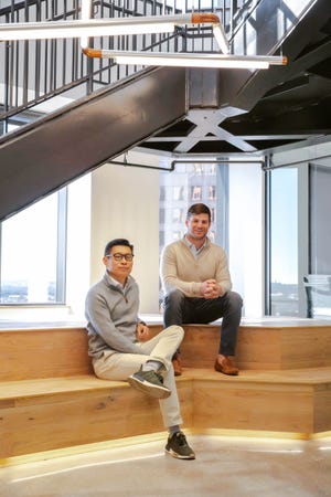 Xuan Yong, left, and Mike Witte are co-founders of Austin-based Workrise. The company said Thursday it has raised $300 million for expansion. [CONTRIBUTED BY WORKRISE]