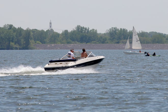 Boaters enjoy the lake at Alum Creek State Park in this May 2021 file photo.