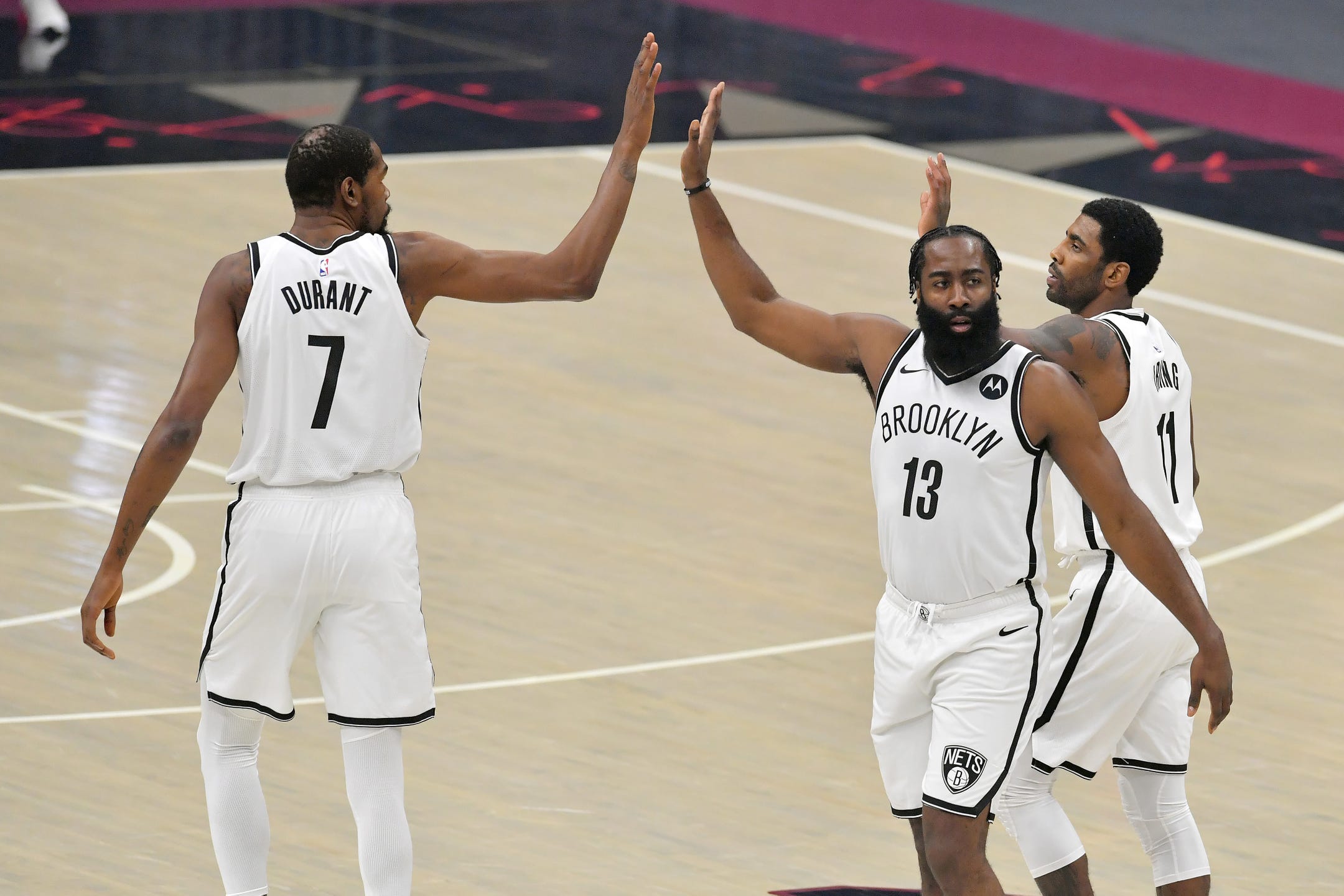 Harden says he doesn't look crazy after Nets' Durant, Irving trades