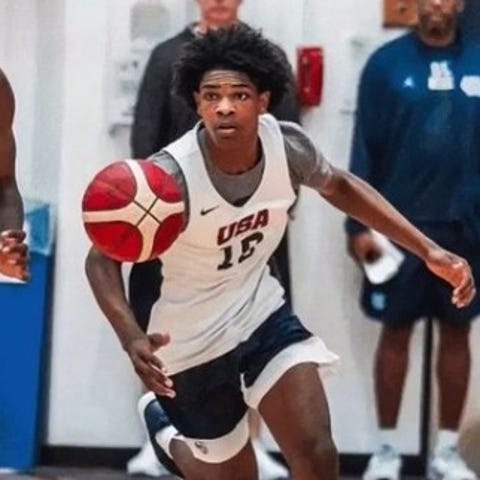 Scoot Henderson practices with Team USA.