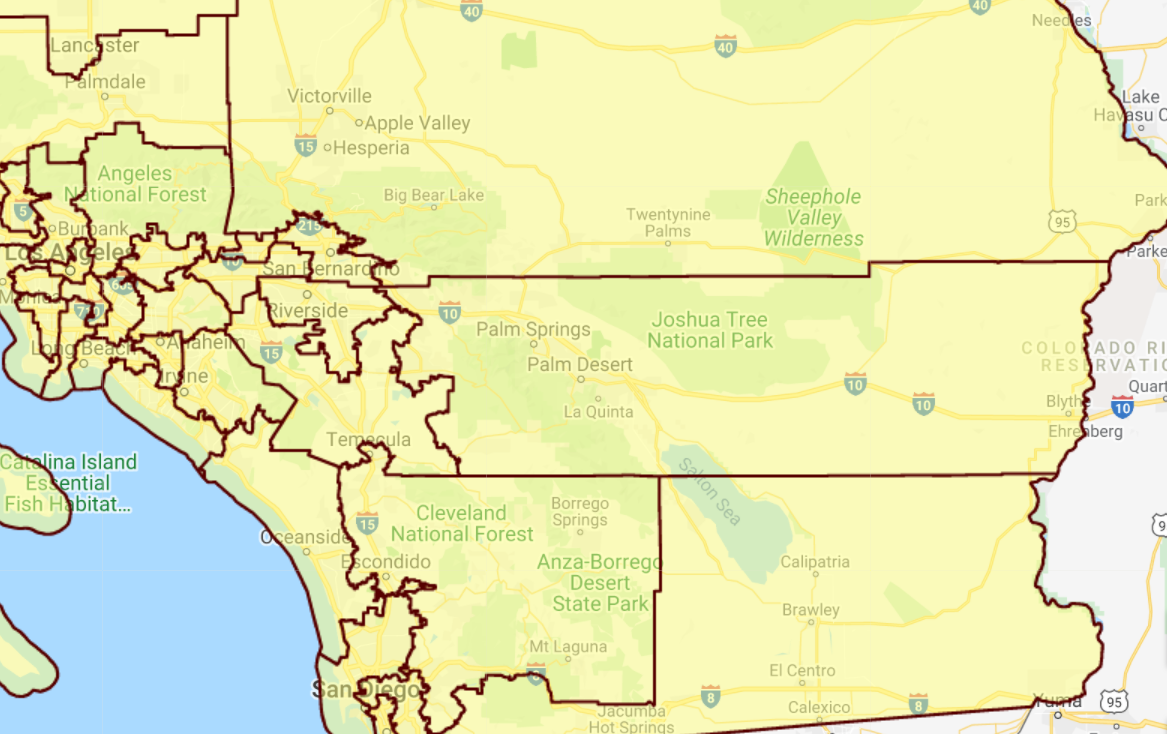 California 45th Congressional District Map What Redistricting Means For Coachella Valley, 36Th Congressional District