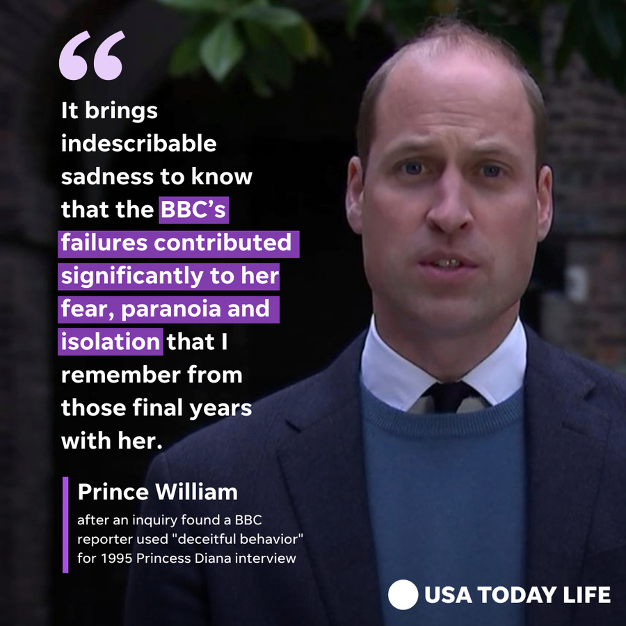 Prince William delivers a statement on Wednesday, May 20, 2021.