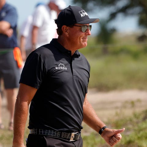 Phil Mickelson leads the PGA Championship after th