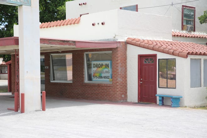 The office location of Drop In Counseling, situated at the Kilby Motel on S. Main Street in Las Cruces, is seen on Monday, May 24, 2021.