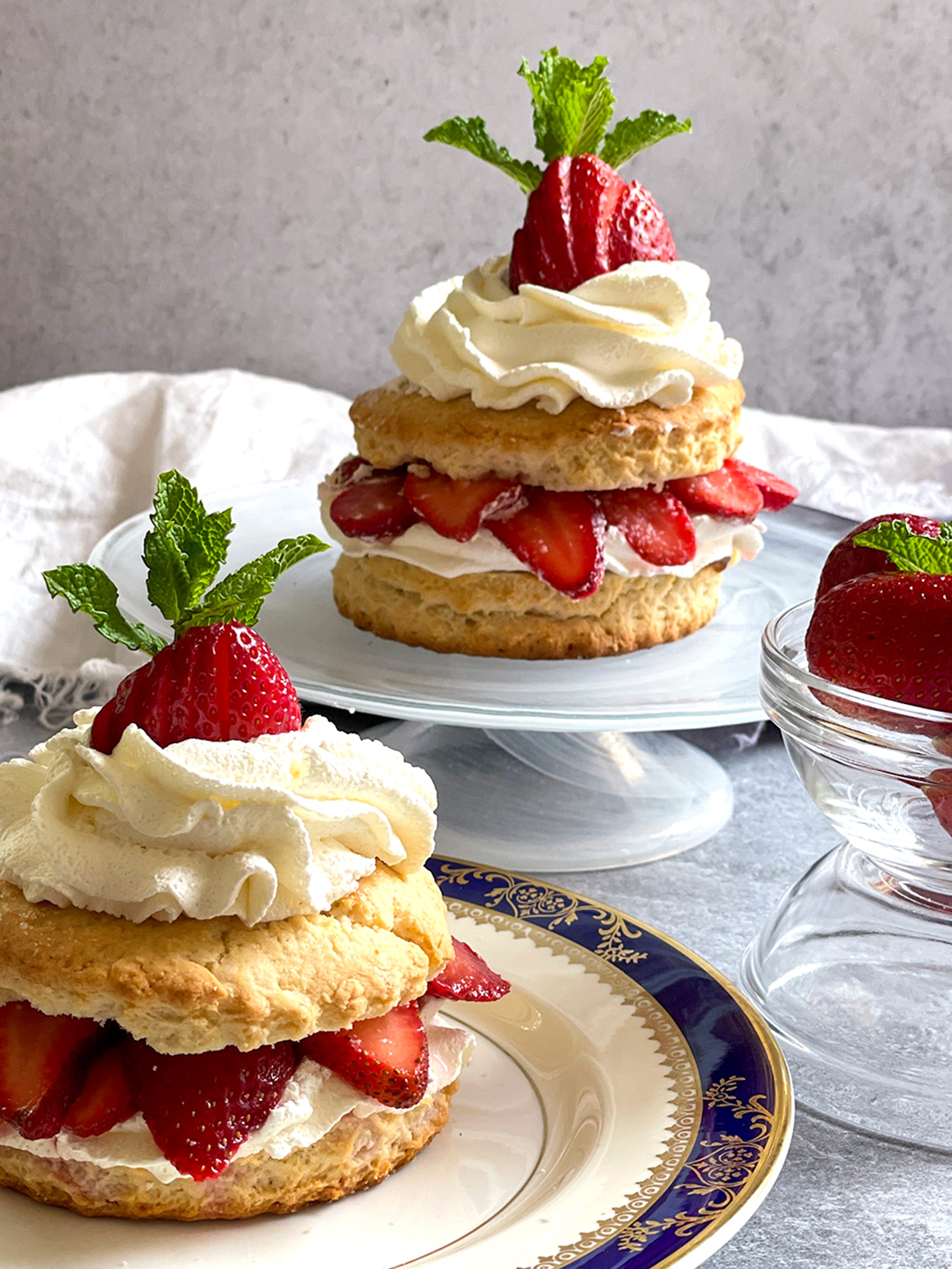Biscuit mix cuts the time on luscious strawberry shortcake