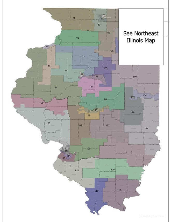 New Map Signed By Governor Many Representatives No Longer In Familiar Districts 538 Illinois 2022 Map