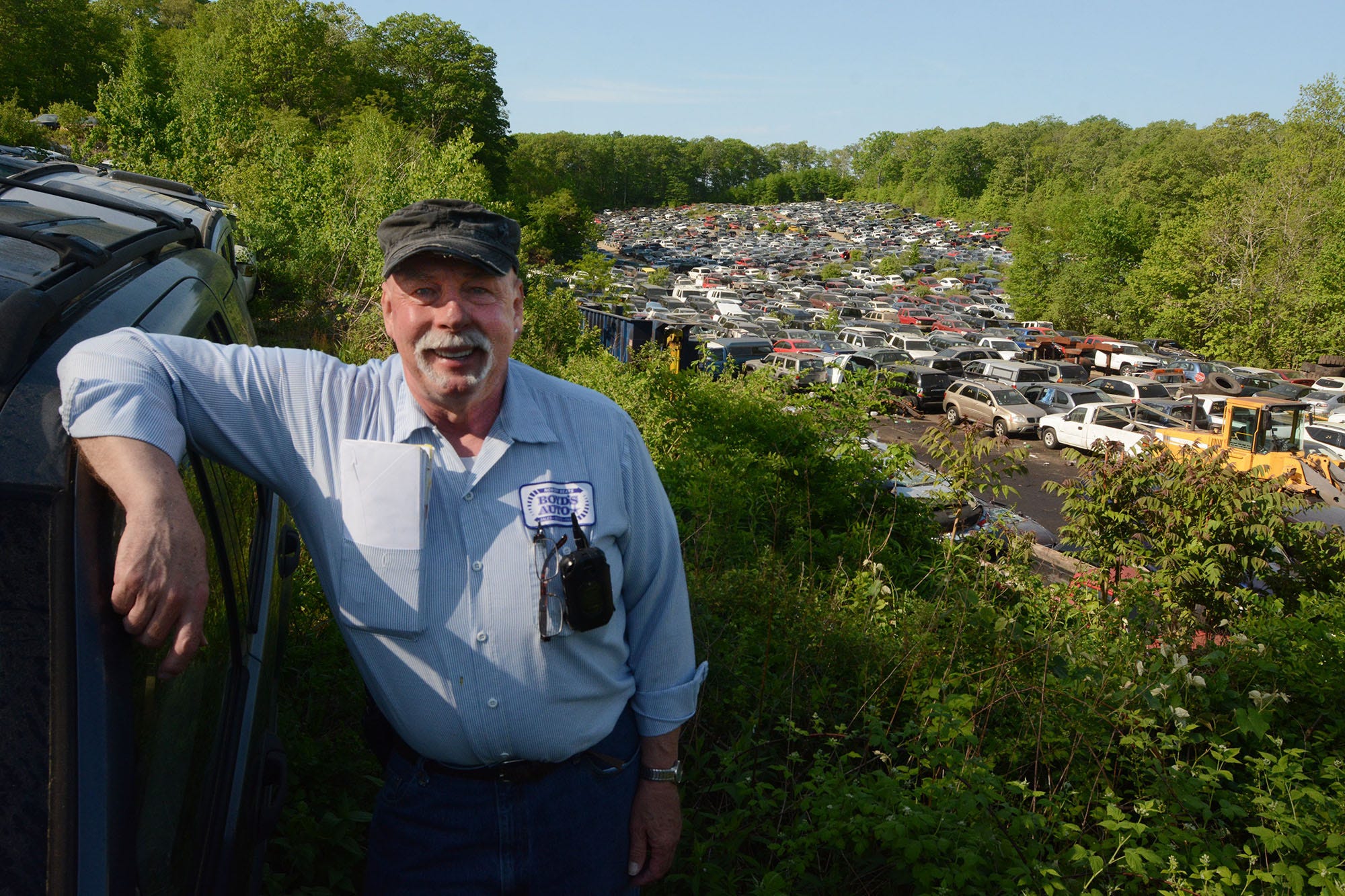 Peter Valin says he has approximately 3,000 cars stored at his business, Boyd's Used Auto Parts in Norwich. [John Shishmanian/ NorwichBulletin.com]