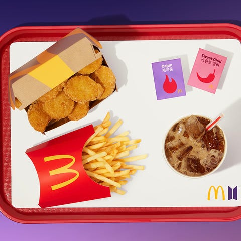 The McDonald's BTS meal featuring a 10-piece chick