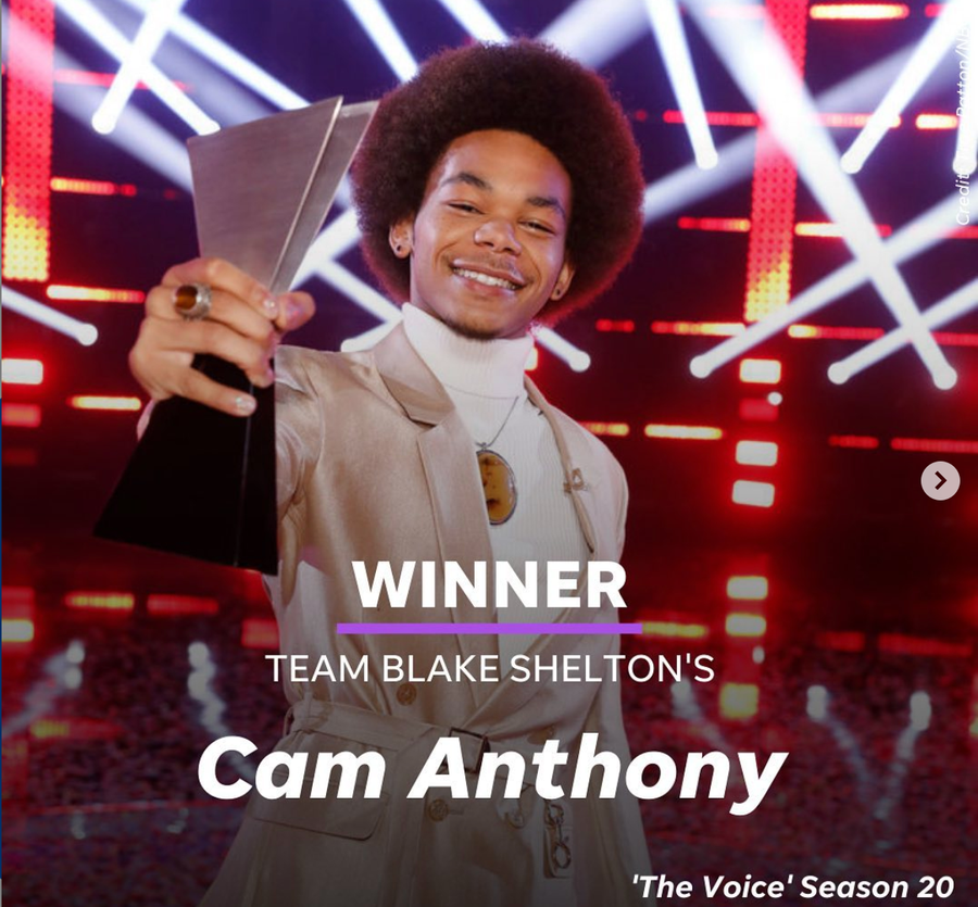 Cam Anthony was crowned the winner of "The Voice" during Tuesday's finale.