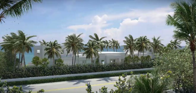Killed by the Architectural Commission, the contemporary-style house at 1015 S. Ocean Blvd. would have had flat roofs and a limestone-covered exterior.
