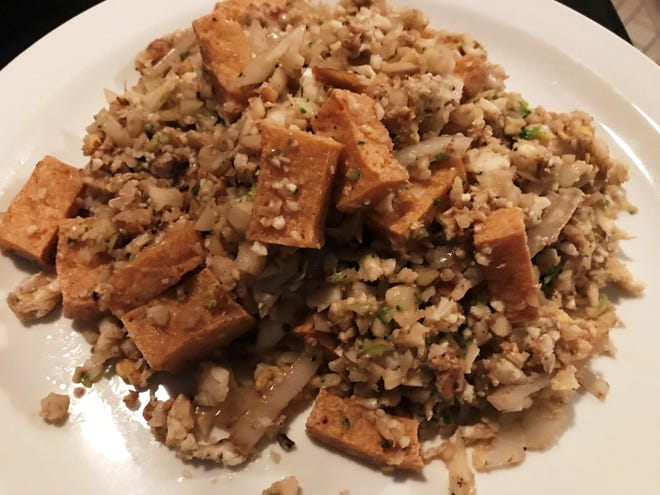 The cauliflower fried rice with tofu at Taste of Asia.