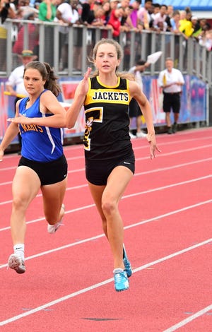 Taylor's Cameron Bittermann races to make the finals in the girls 100-meter dash at the 2021 OHSAA Division II, Region 8 Track and Field Championships, May 27, 2021.