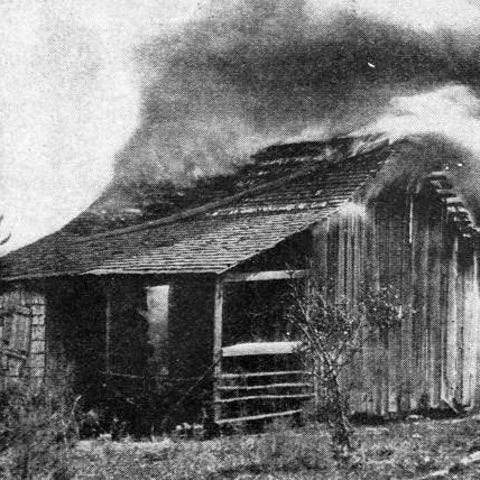 Deliberate burning of an African American home in 