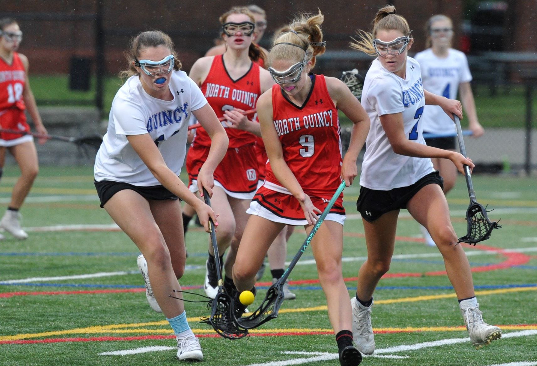 Bailey scores six goals as Quincy girls lacrosse tops North Quincy
