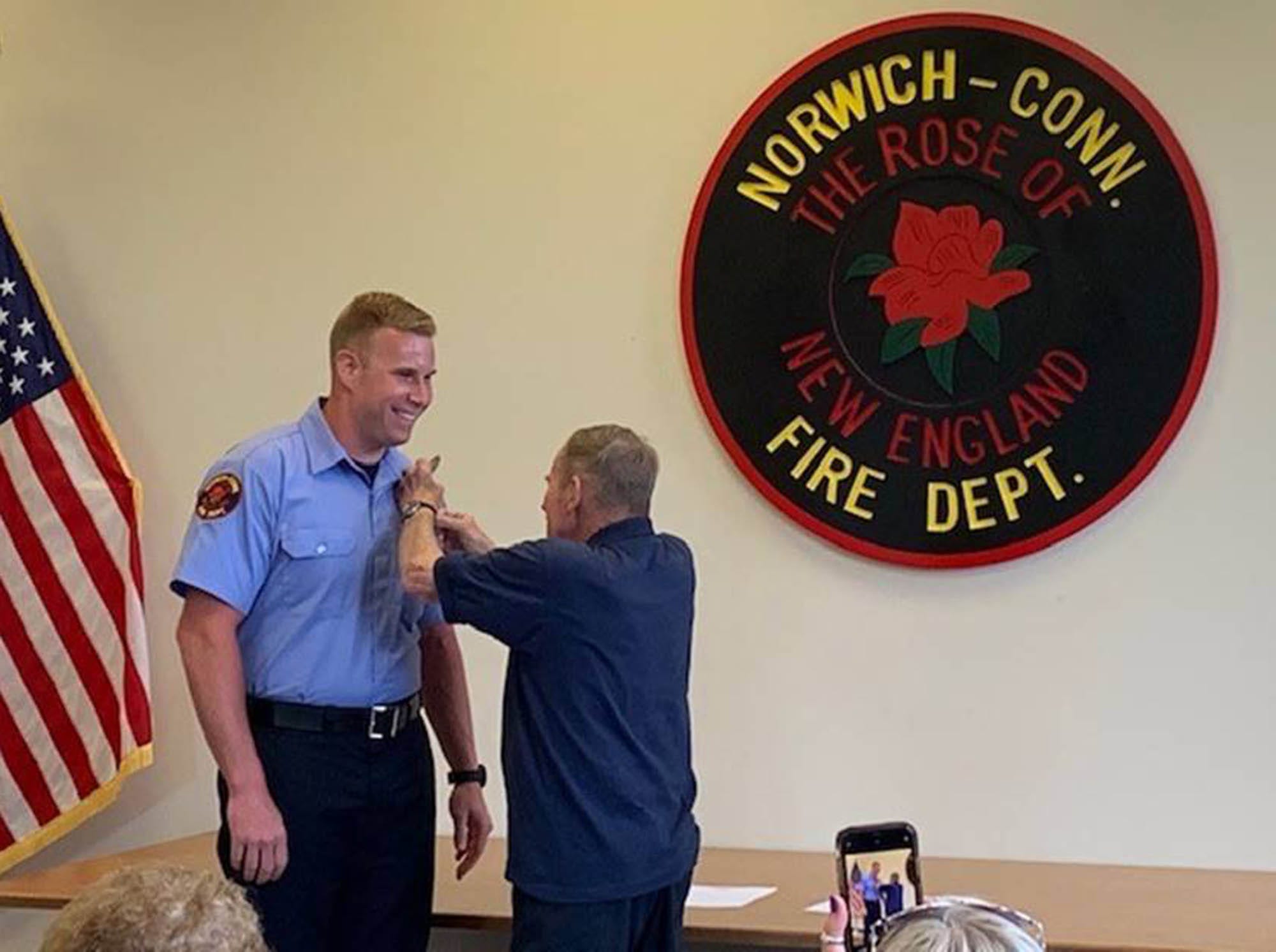 Norwich Fire Department adds two firefighters at swearing in ceremony
