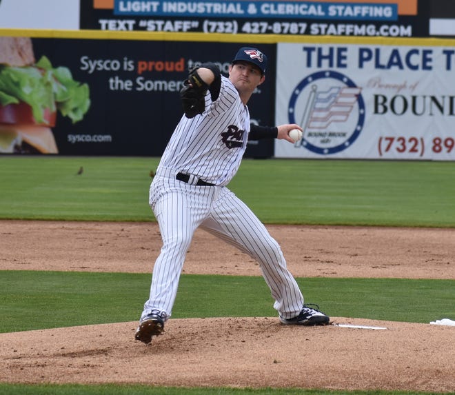The Yankees' Zack Britton made his first rehab start with the Somerset Patriots on Saturday, May 29, 2021.