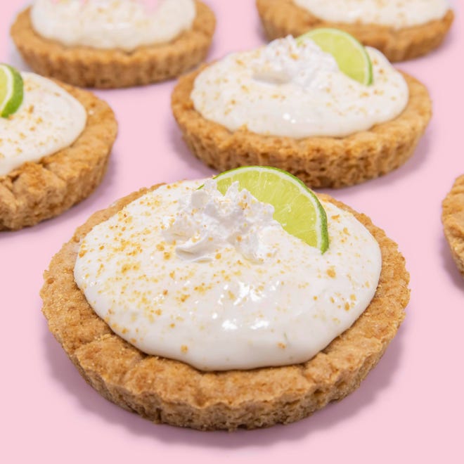 Crumbl Cookies, which is opening in Grand Chute this week, offers four different specialty cookie flavors each week. These are the store's Key Lime Pie cookies.