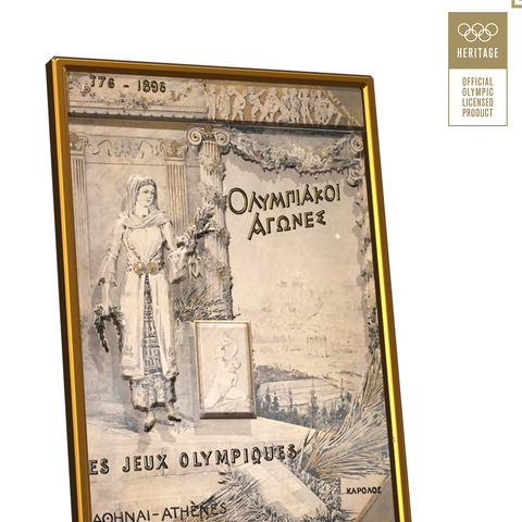 A "legendary" series pin of a poster from the 1896