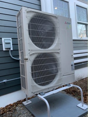 Massachusetts is offering financial incentives for residents and businesses to transition to electric heat pumps, as pictured.