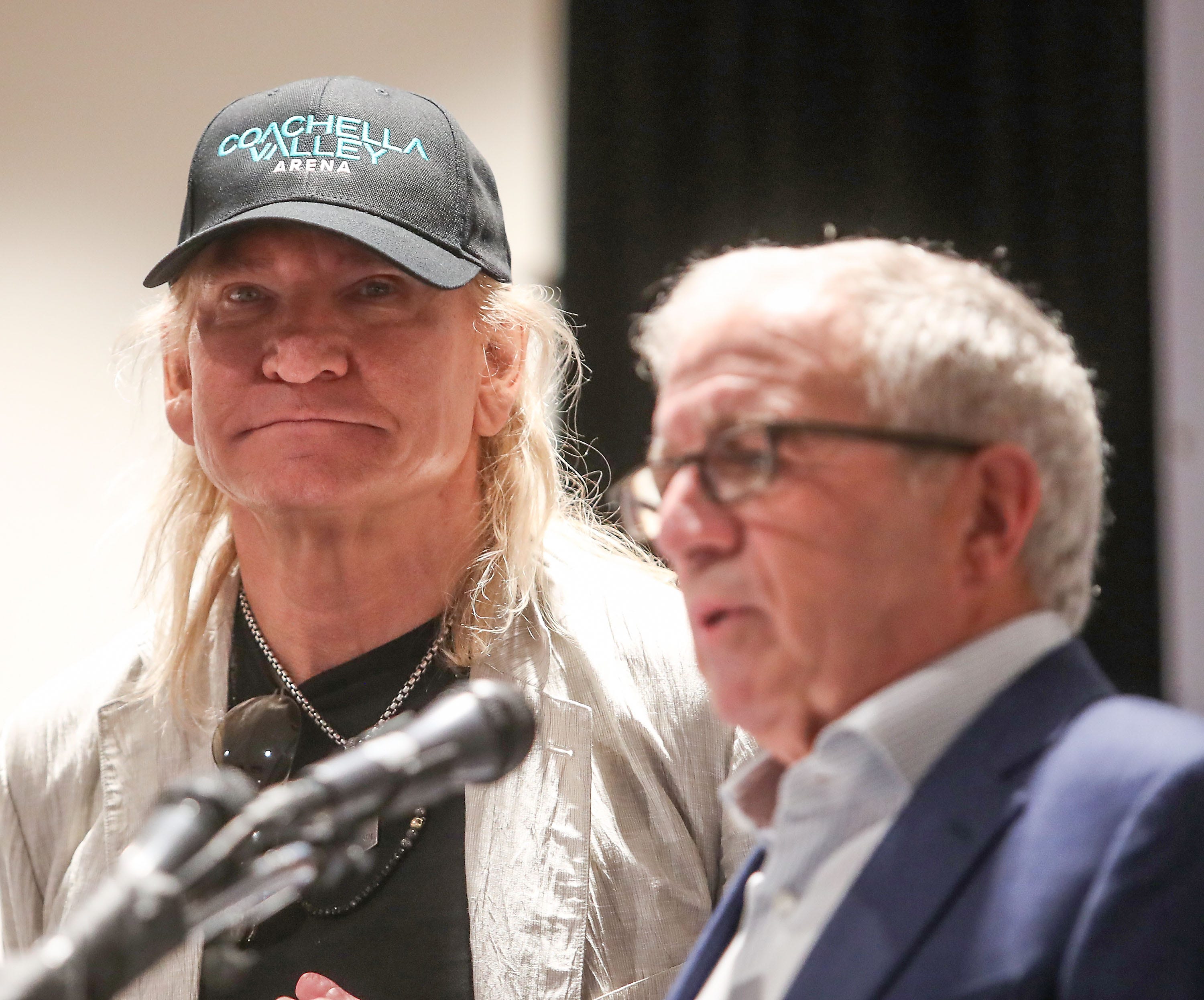 Joe Walsh of the Eagles surprises crowd at arena groundbreaking