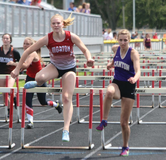 Pictured is Katie Goldring who placed first in this event with a time of 47.68. She also qualified for the  state meet to be held Friday, June 11.