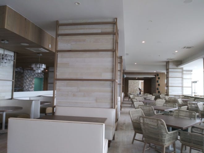 A look at the restaurant in the newly opened Daytona Grande, part of the $192 million Protogroup twin-tower hotel-condominium project. The hotel had its soft opening this week.