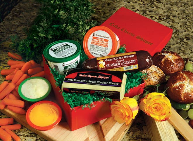 Many signature Cuba Cheese Shoppe products are made and packaged by the nearby Great Lakes Cheese plant, including the cheddars, cheese curd and blue cheeses.