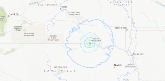An earthquake shook the ground in southern South Dakota Friday morning.